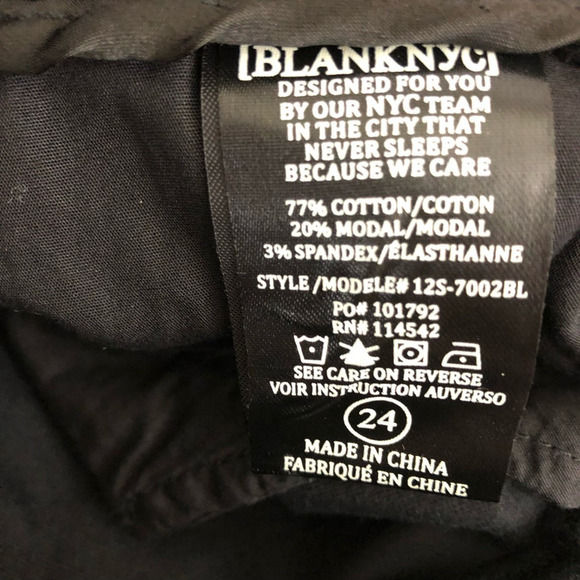 BlankNYC Crybaby Velveteen Skinny Jeans Washed Black Stretch Size 24 - Picture 10 of 14